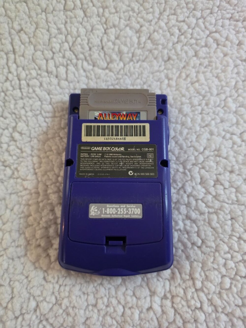Nintendo Gameboy Color Grape Handheld Console - Picture 4 of 8